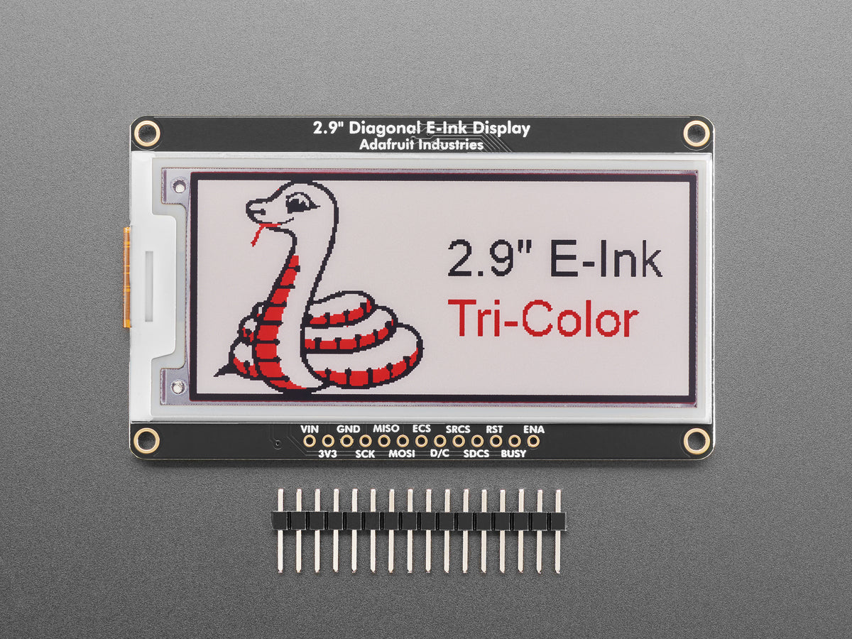 Adafruit 2,9" Rot/Schwarz/Weiß eInk Display Breakout – THINK INK – UC8151D Chipset, 1028
