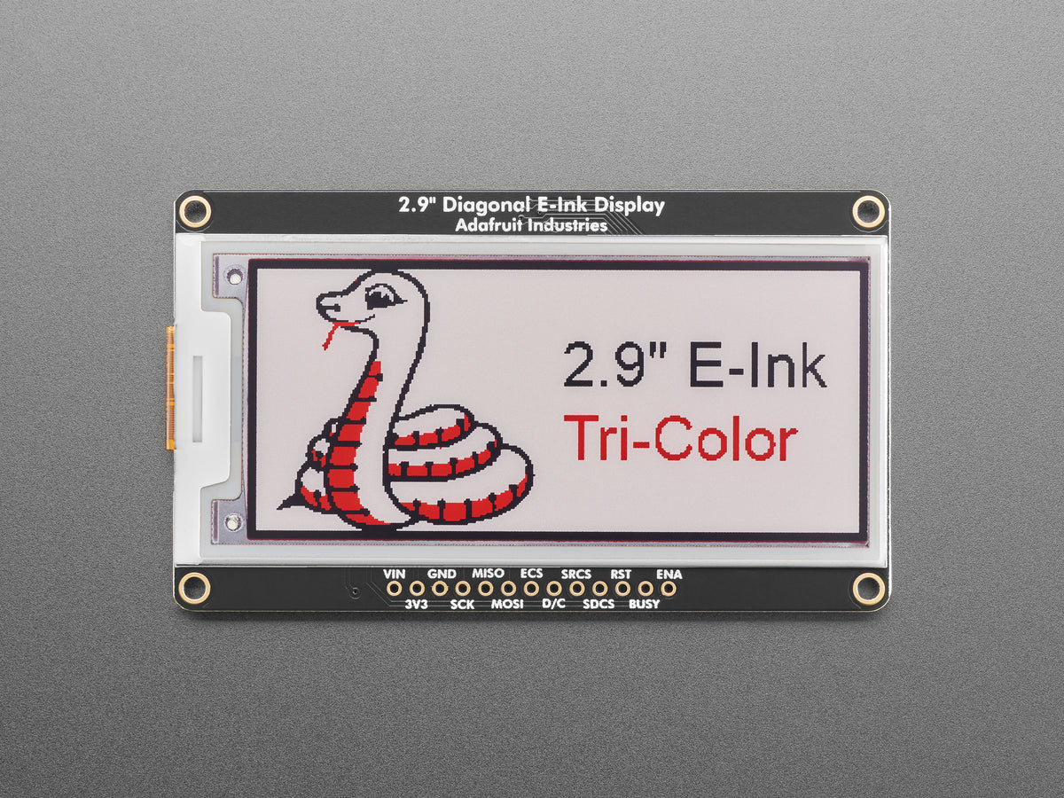 Adafruit 2,9" Rot/Schwarz/Weiß eInk Display Breakout – THINK INK – UC8151D Chipset, 1028