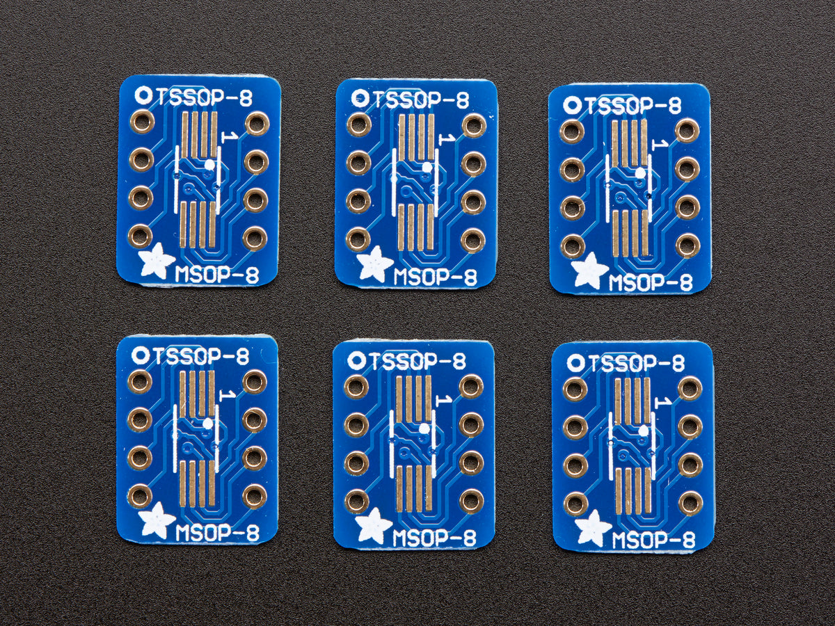 SMT Breakout-Platine für SOIC-8, MSOP-8 oder TSSOP-8 – 6er Set!, 1212