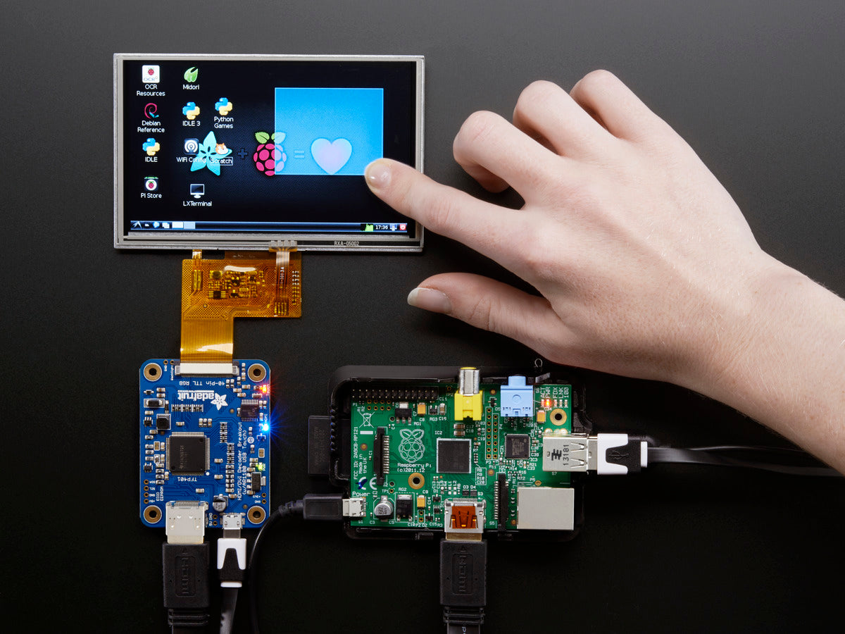 TFP401 HDMI/DVI Decoder auf 40-Pin TTL Breakout – mit Touch-Unterstützung, 2219