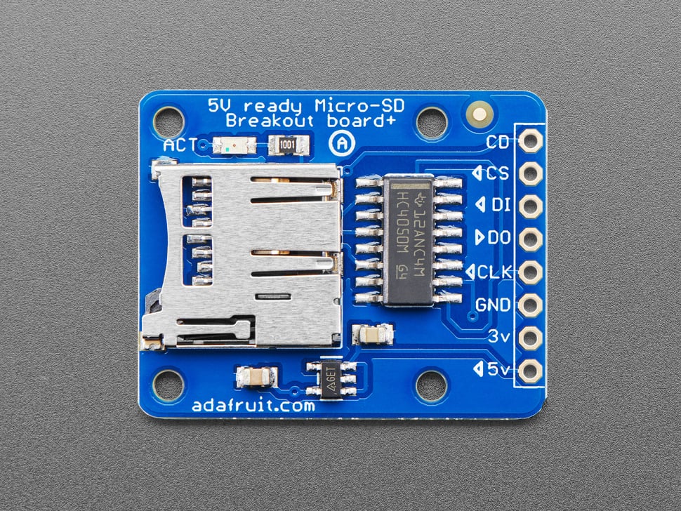 Adafruit MicroSD card breakout board+, 254