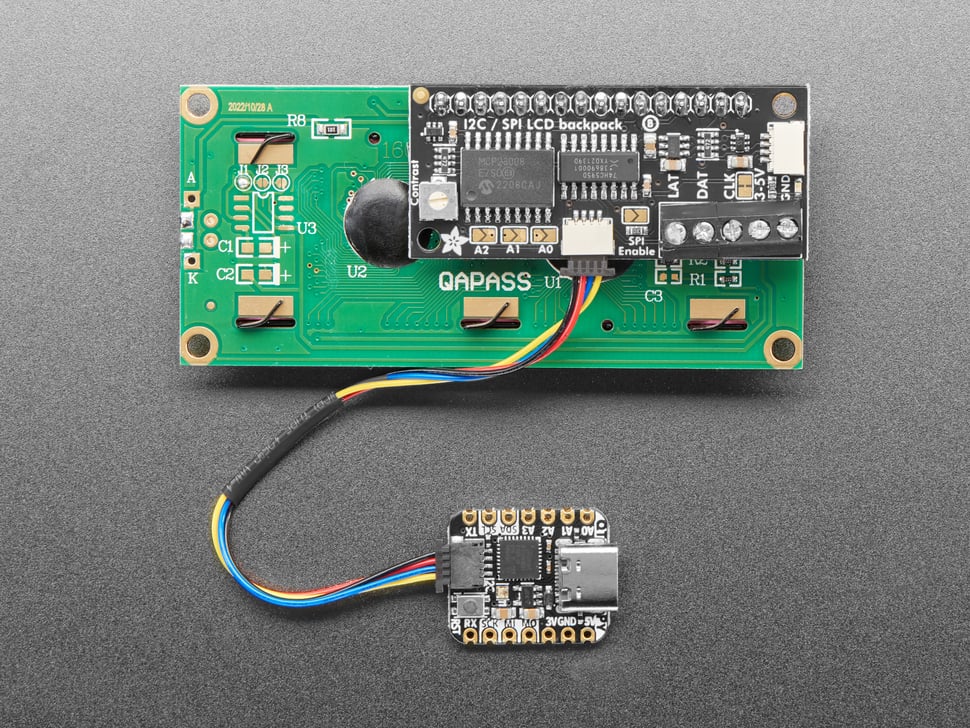 Adafruit I2C/SPI LCD Backpack, STEMMA QT/Qwiic, 292