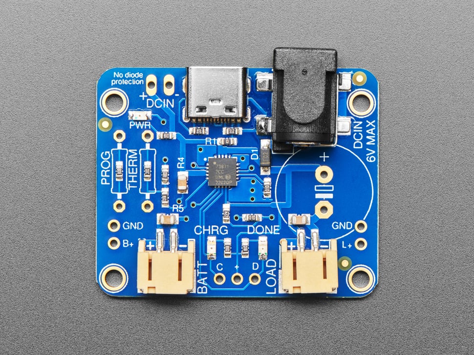 Adafruit USB / DC / Solar Lithium Ion/Polymer charger, Rev C, 390