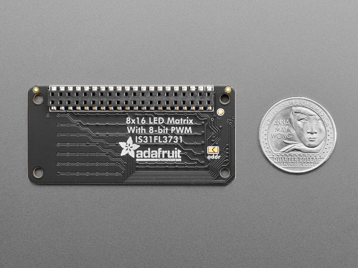 Adafruit CharliePlex LED Matrix Bonnet – 8x16 grüne LEDs, 4120