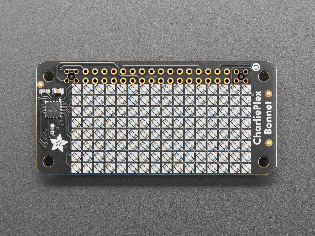 Adafruit CharliePlex LED Matrix Bonnet – 8x16 grüne LEDs, 4120