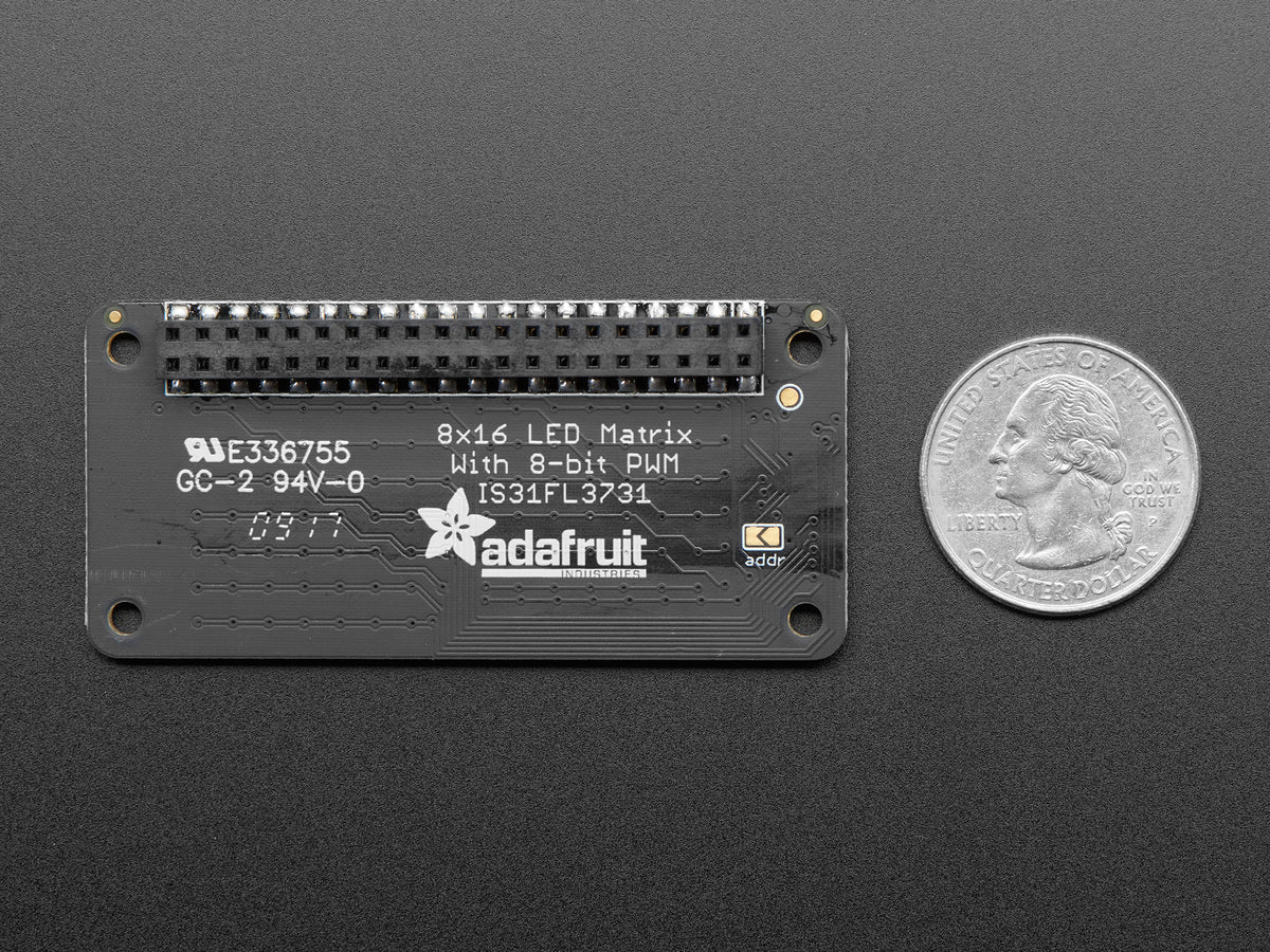 Adafruit CharliePlex LED Matrix Bonnet – 8x16 Warmweiße LEDs, 4122