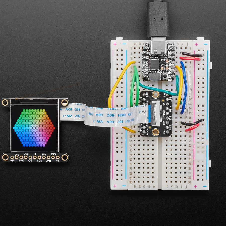 Adafruit 1,3" 240x240 TFT LCD Display mit Weitwinkel und MicroSD - ST7789, 4313