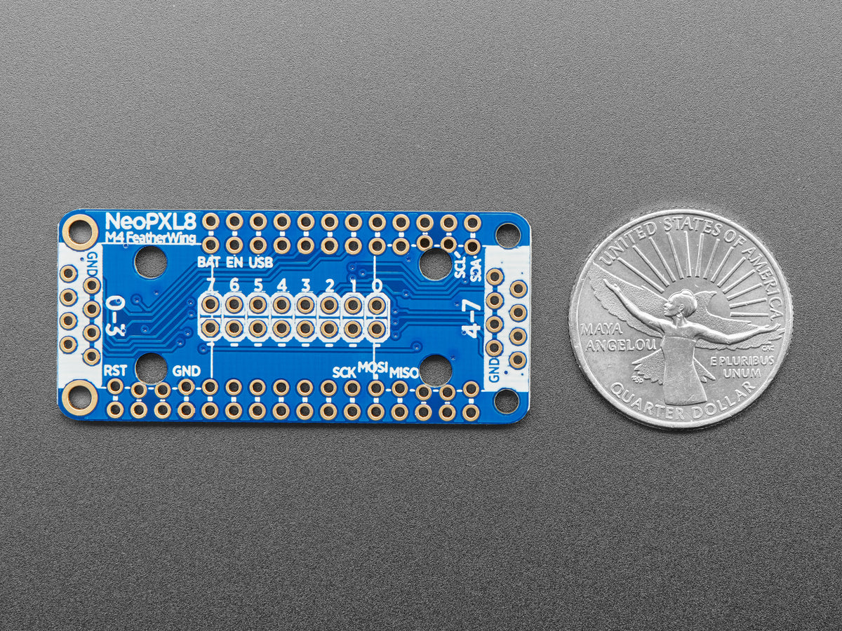 Gern — hier die Übersetzung:
Adafruit NeoPXL8 FeatherWing für Feather M4 – 8 × DMA NeoPixels!, 4537