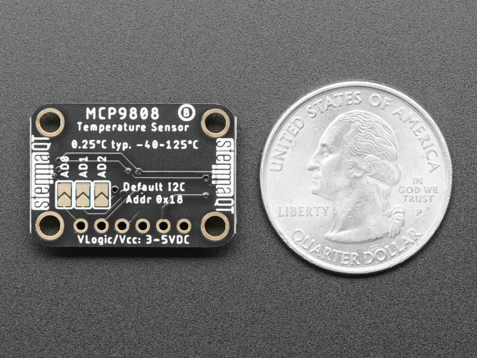 Adafruit MCP9808 Breakout Board, präziser I2C Temperatursensor, STEMMA QT, 5027