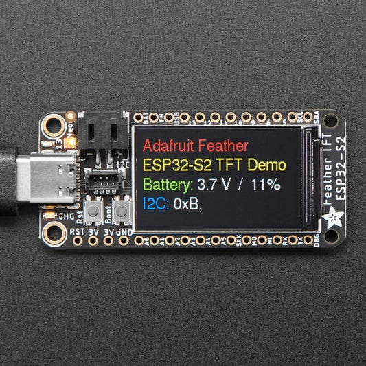 Adafruit ESP32-S2 TFT Feather, 4MB Flash, 2MB PSRAM, STEMMA QT, 5300