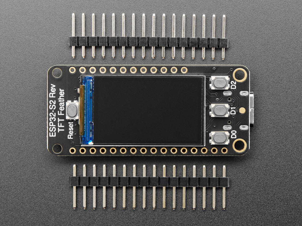 Adafruit ESP32-S2 Reverse TFT Feather, 4MB Flash, 2MB PSRAM, STEMMA QT, 5345