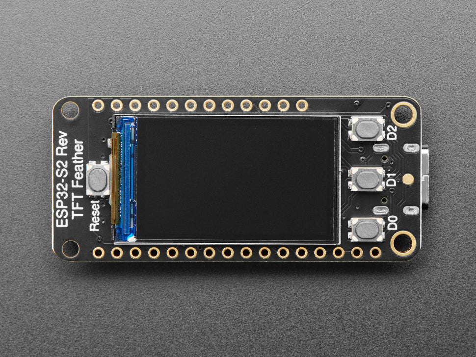 Adafruit ESP32-S2 Reverse TFT Feather, 4MB Flash, 2MB PSRAM, STEMMA QT, 5345