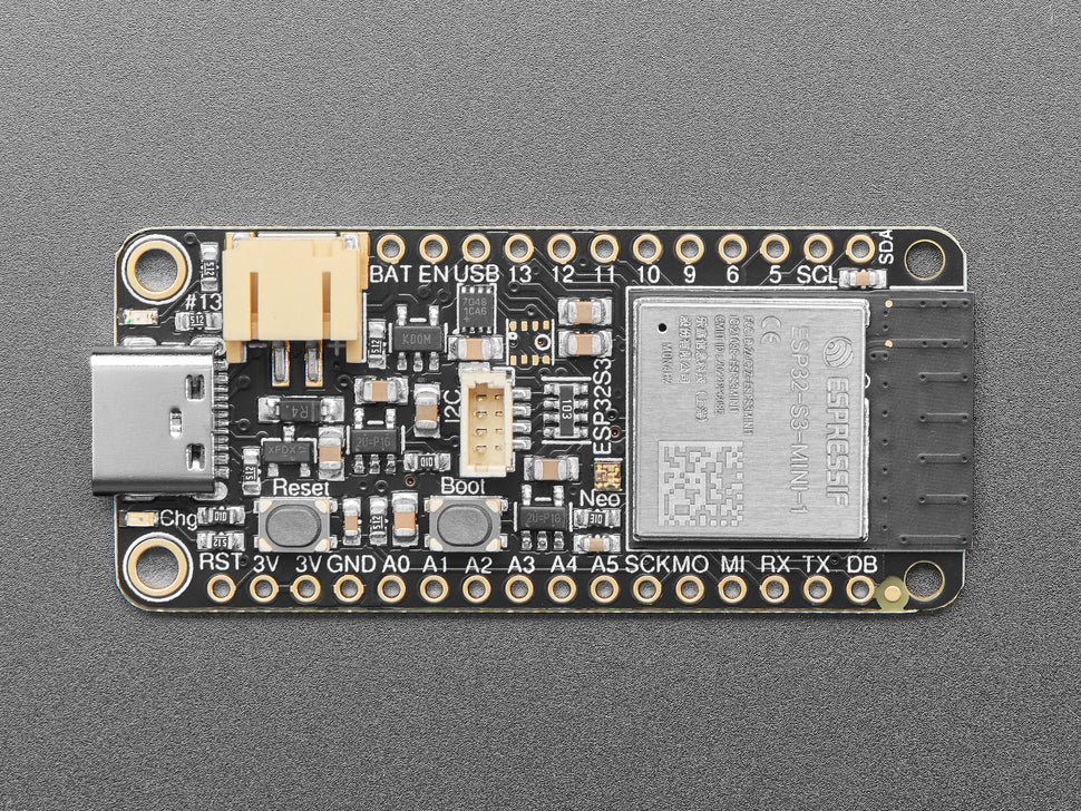 Adafruit ESP32-S3 Feather with 4MB Flash 2MB PSRAM, STEMMA QT / Qwiic, 5477