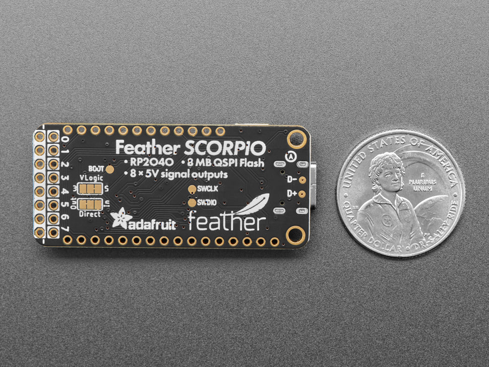 Adafruit Feather RP2040 SCORPIO, 8 Channel NeoPixel Driver, 5650