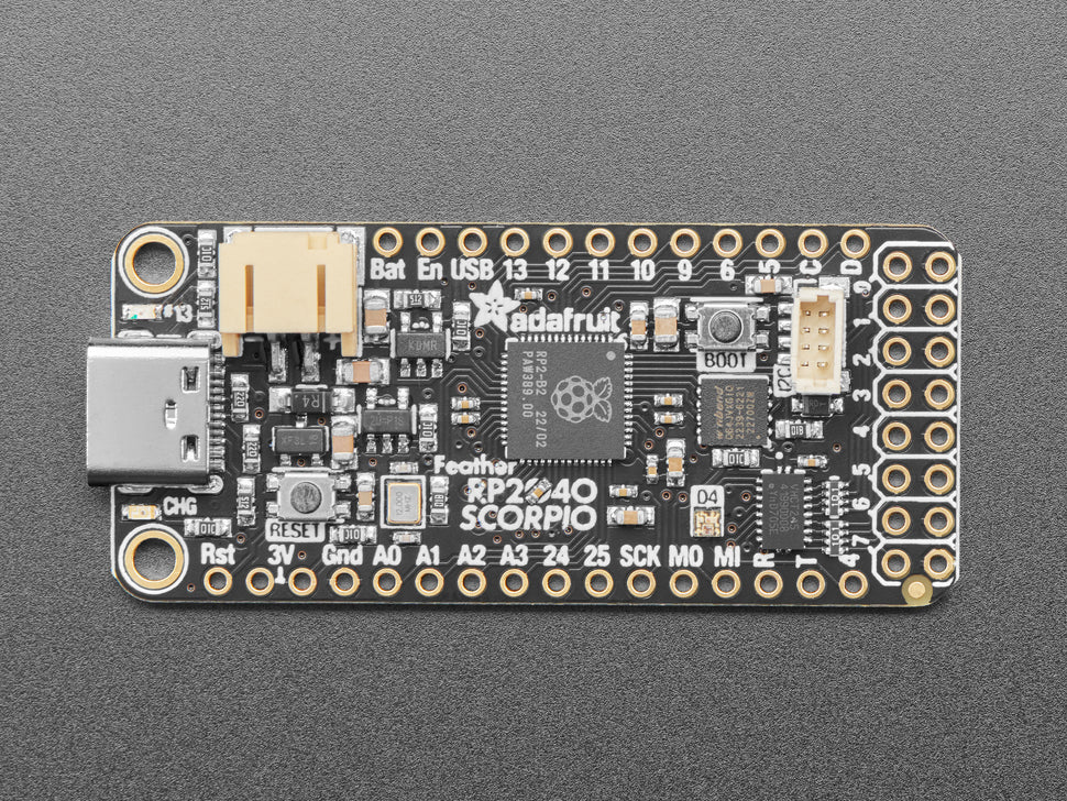 Adafruit Feather RP2040 SCORPIO, 8 Channel NeoPixel Driver, 5650