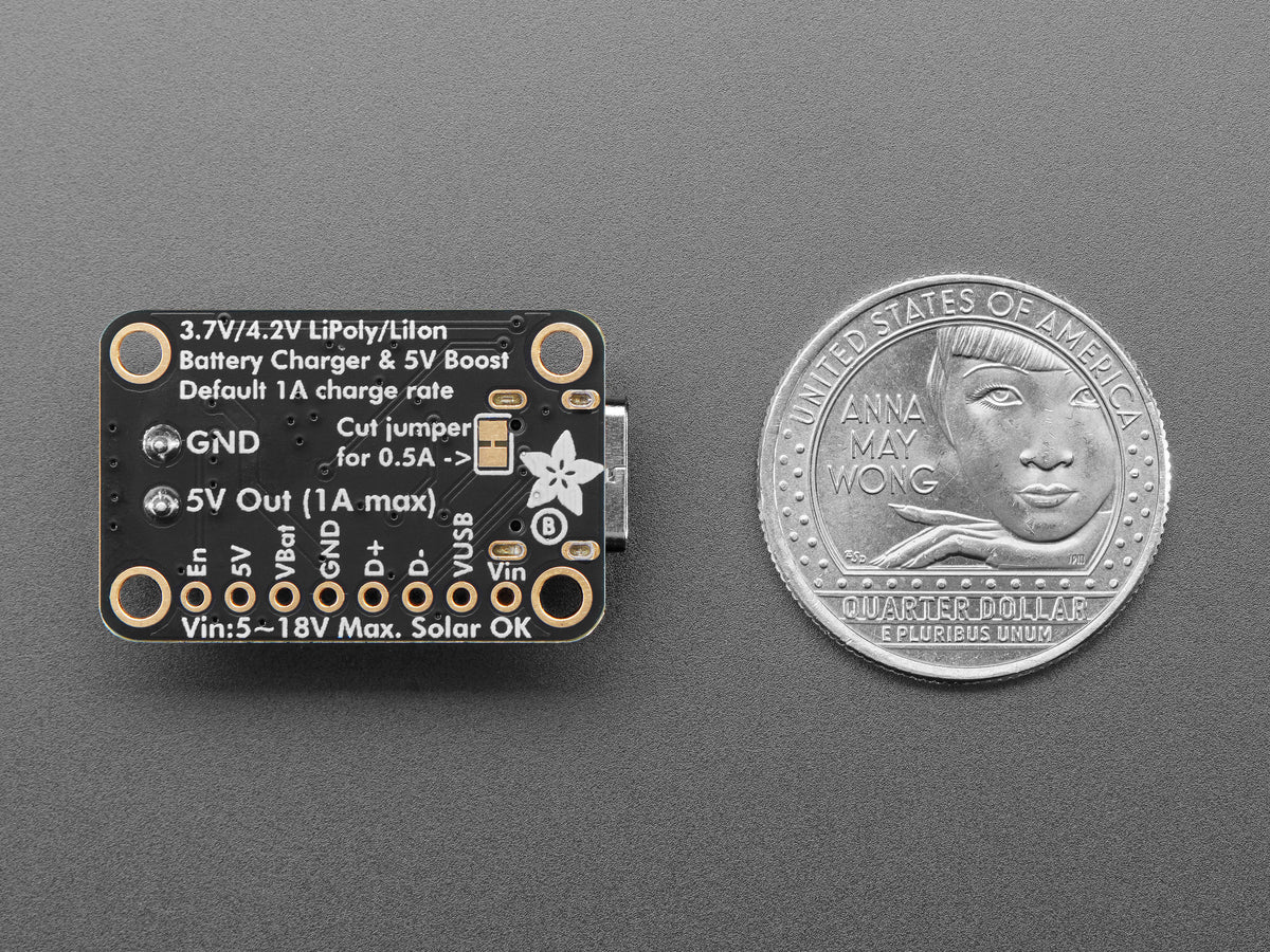 Adafruit bq25185 USB / DC / Solar-Ladegerät mit 5V Boost-Modul, 6106