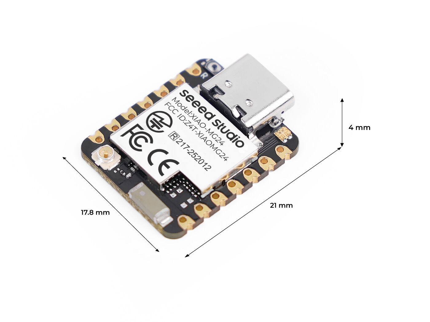 Seeed Studio XIAO MG24 mit Silicon Labs EFR32MG24, Matter über Thread/BLE 5.3, integrierte Antenne, 19 GPIOs, Arduino-kompatibel