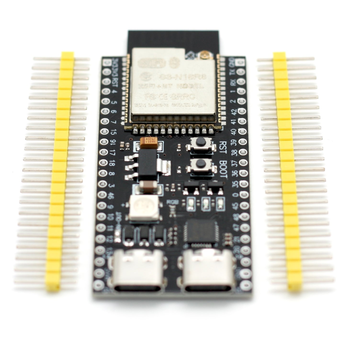 ESP32-S3 N16R8 Entwicklungsboard, 16MB Flash + 8MB PSRAM, Dual-USB-C, WLAN & Bluetooth 5.0