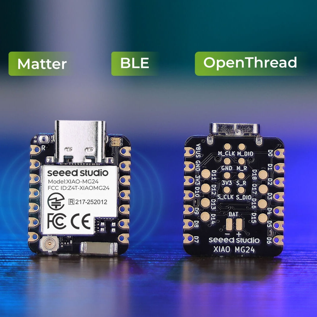Seeed Studio XIAO MG24 mit Silicon Labs EFR32MG24, Matter über Thread/BLE 5.3, integrierte Antenne, 19 GPIOs, Arduino-kompatibel