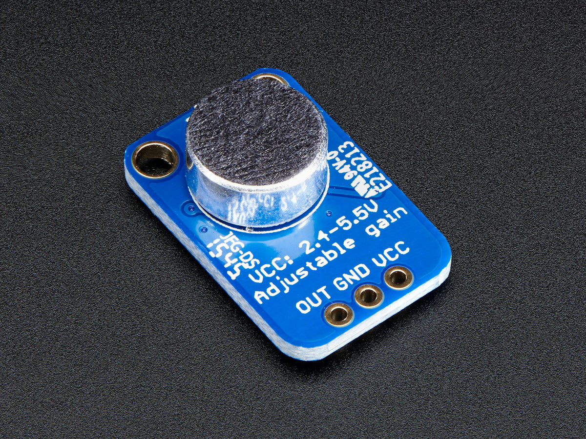 Adafruit Elektret-Mikrofon mit einstellbarem MAX4466 Verstärker, 1063