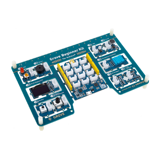 Seeed Studio Grove Beginner Kit for Arduino, All-in-one Arduino Compatible Board with 10 Sensors and 12 Projects