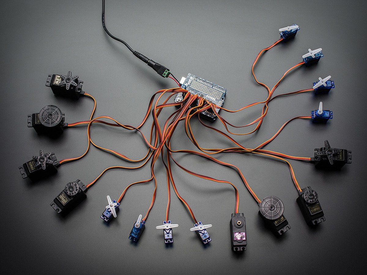 Adafruit 16-Channel 12-bit PWM/Servo Shield, I2C interface