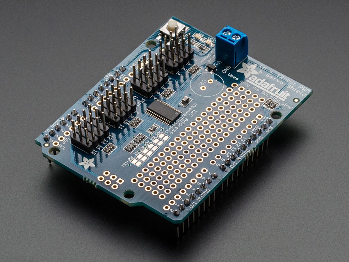 Adafruit 16-Channel 12-bit PWM/Servo Shield, I2C interface