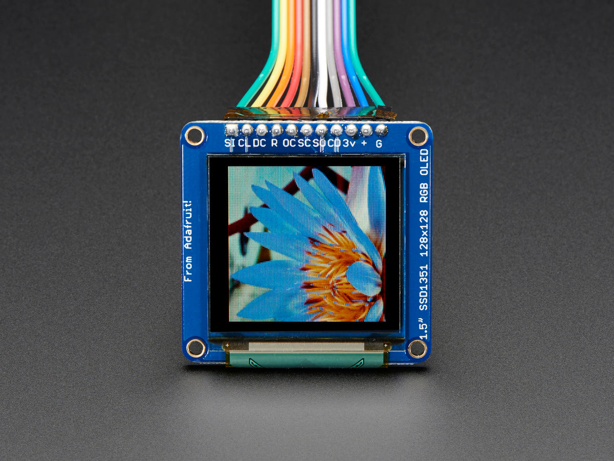 Adafruit OLED Breakout Board, 1.5" 16-Bit-Farbraum mit microSD-Slot, 1431