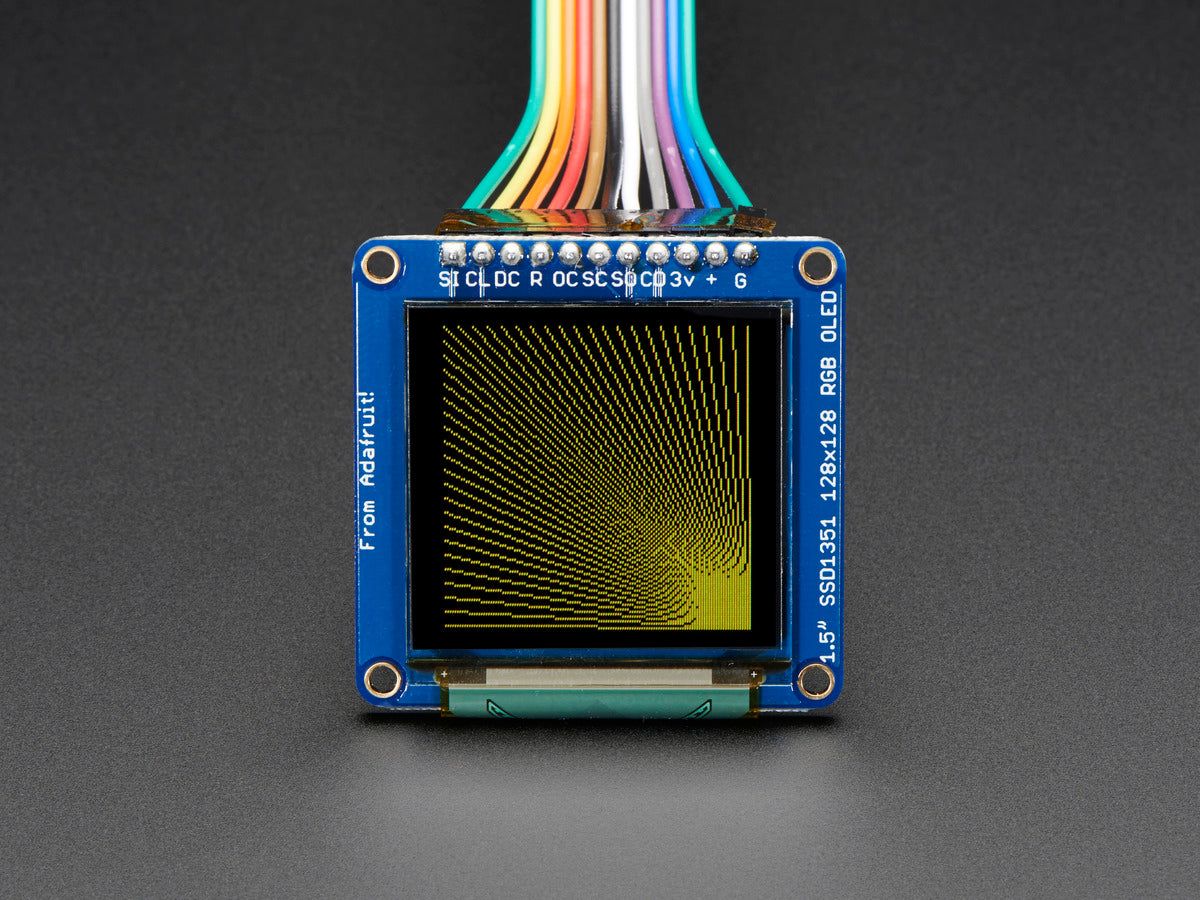 Adafruit OLED Breakout Board, 1.5" 16-Bit-Farbraum mit microSD-Slot, 1431