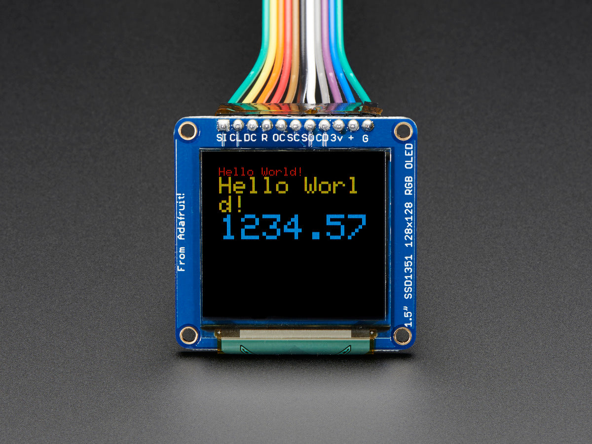 Adafruit OLED Breakout Board, 1.5" 16-Bit-Farbraum mit microSD-Slot, 1431