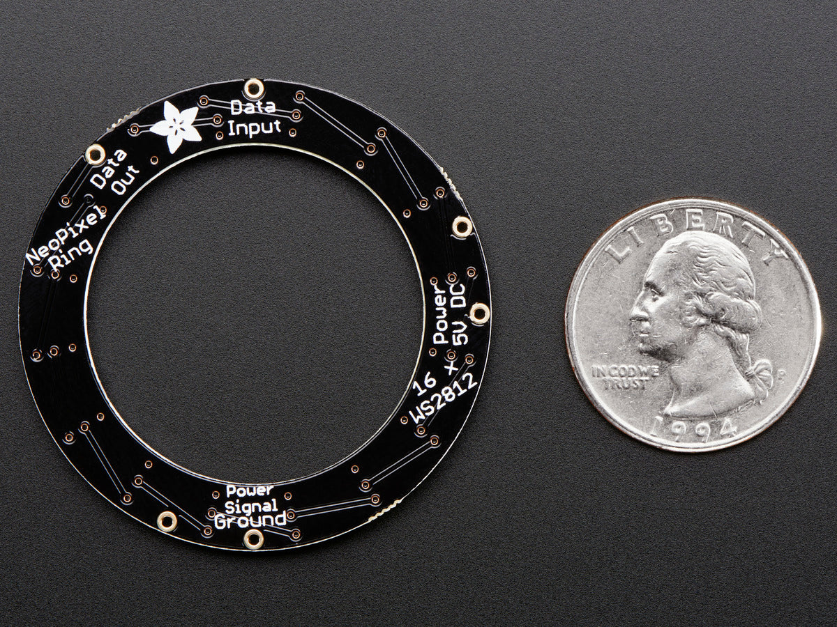 Adafruit NeoPixel Ring, 16 x 5050 RGB LED mit integriertem Treiber, 1463