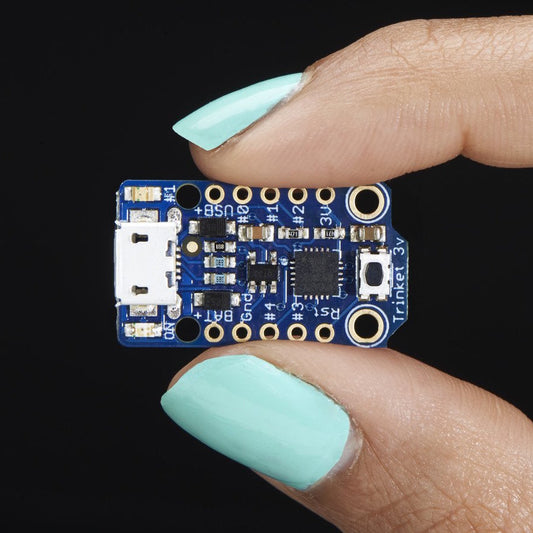 Adafruit Trinket, Mini Microcontroller, 3.3V Logic, MicroUSB