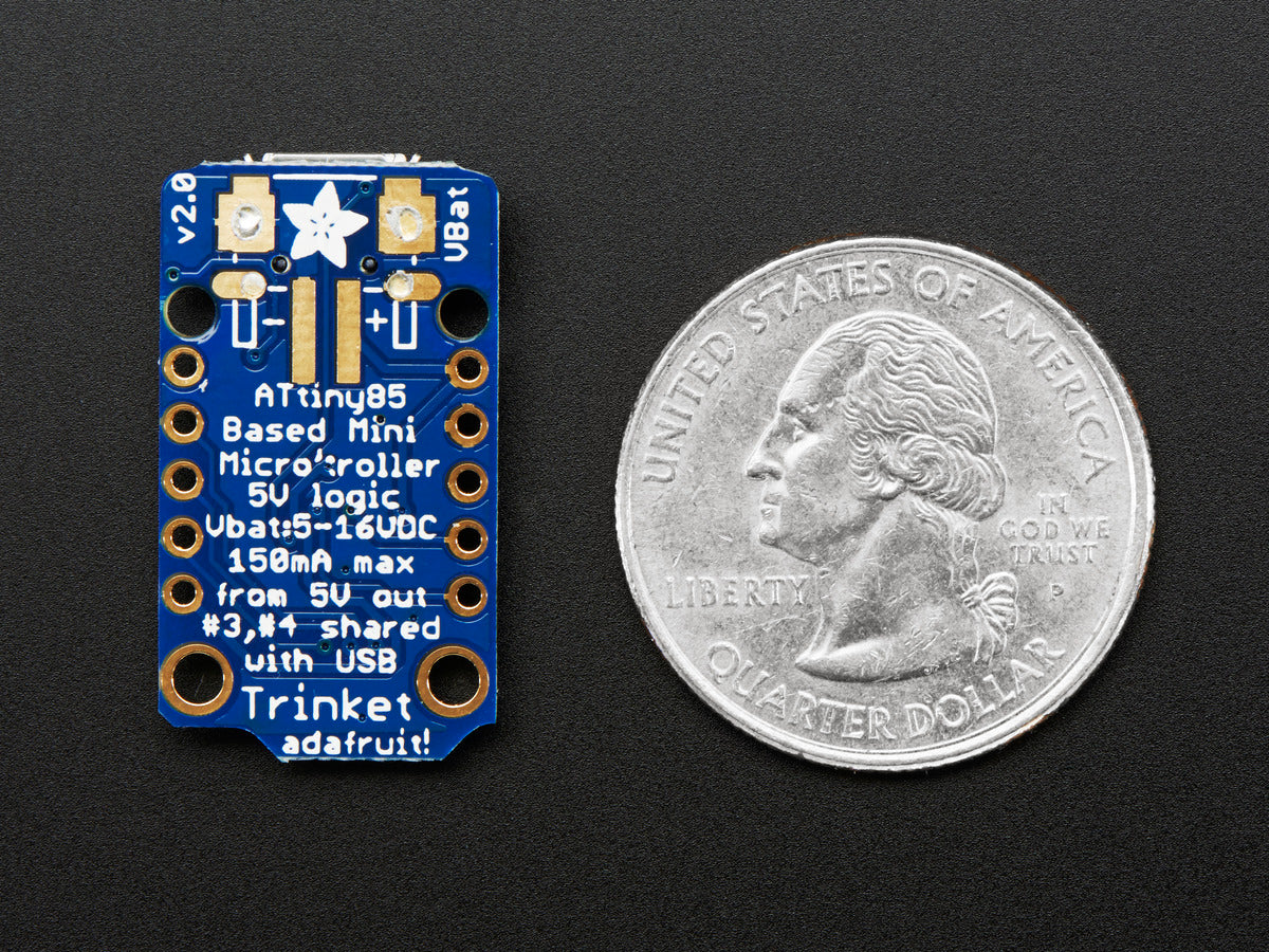 Adafruit Trinket, Mini Mikrocontroller, 5V, MicroUSB