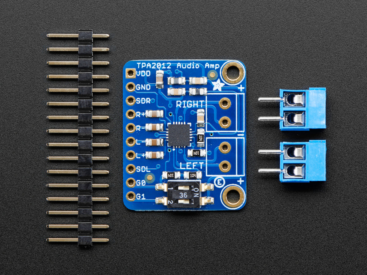 Adafruit Stereo 2.1W Class D Audio Amplifier, TPA2012