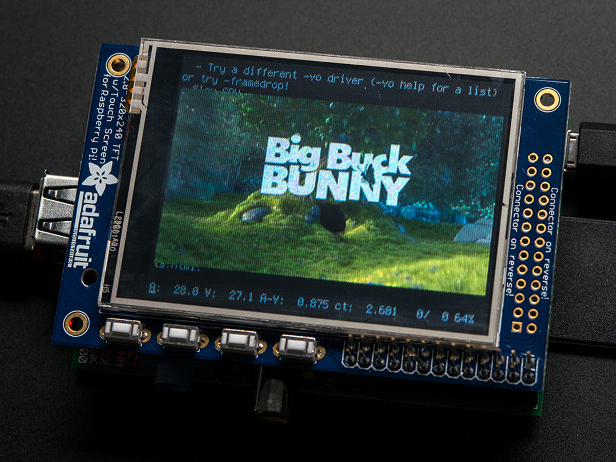 Adafruit PiTFT, 320x240 2.8" TFT+Touchscreen for Raspberry Pi
