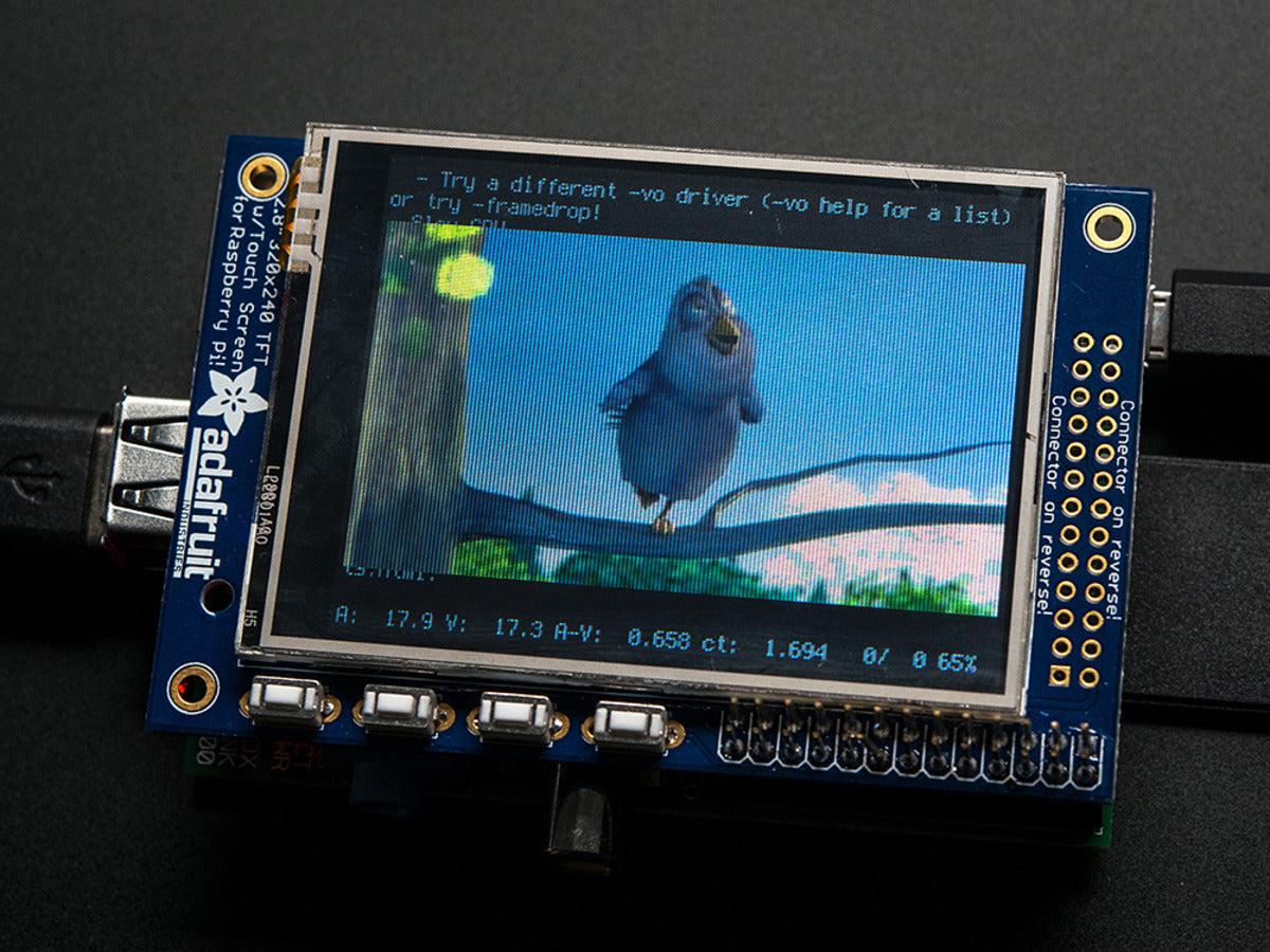 Adafruit PiTFT, 320x240 2.8" TFT+Touchscreen for Raspberry Pi