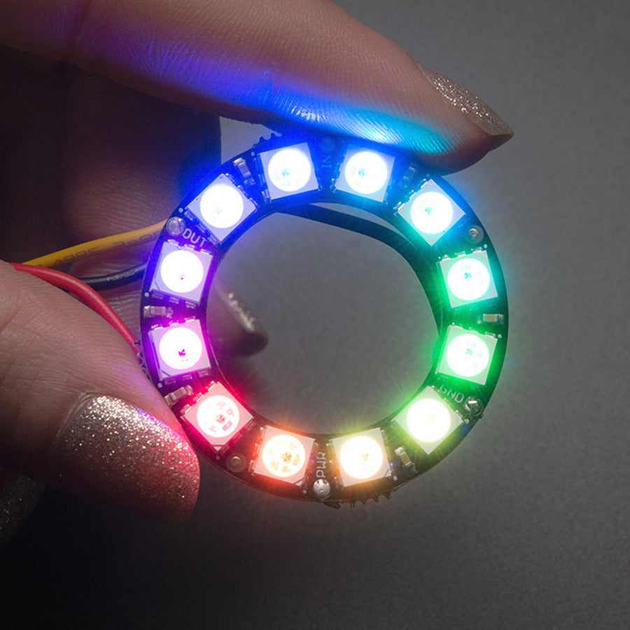 Adafruit NeoPixel Ring, 12 x 5050 RGB LED mit integriertem Treiber, 1643
