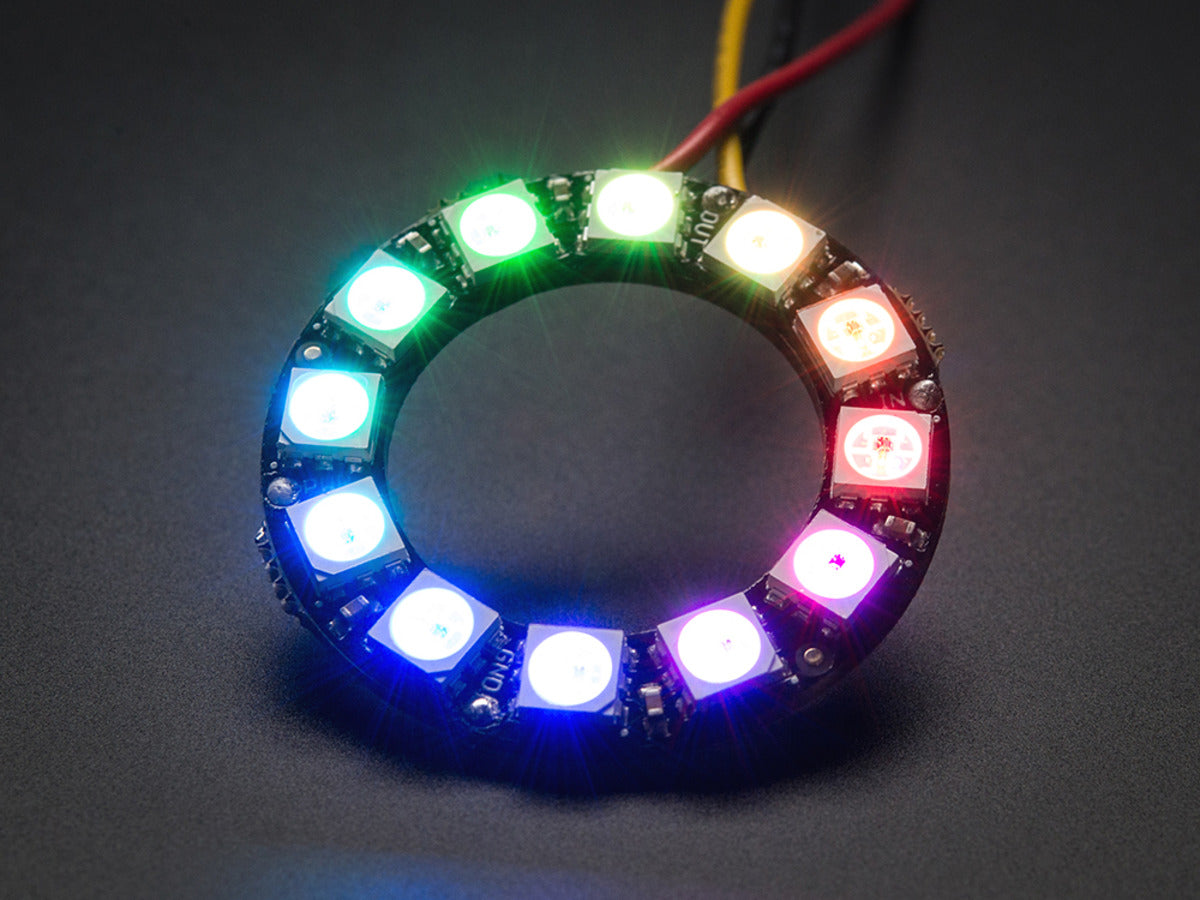 Adafruit NeoPixel Ring, 12 x 5050 RGB LED mit integriertem Treiber, 1643