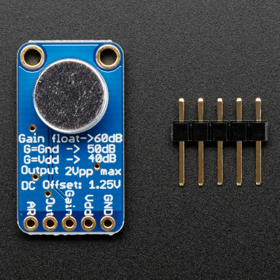 Adafruit Elektret-Mikrofon mit MAX9814, automatische Verstärkungsregelung, 1713