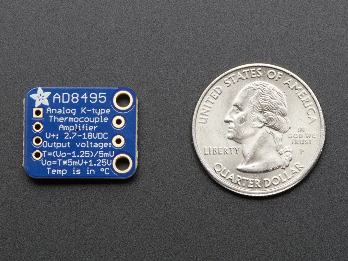Adafruit AD8495 Breakout mit analogem Ausgang, Verstärker für Typ K Thermoelemente, 1778