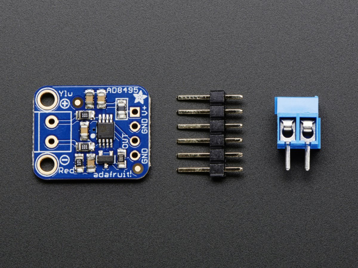 Adafruit AD8495 Breakout mit analogem Ausgang, Verstärker für Typ K Thermoelemente, 1778