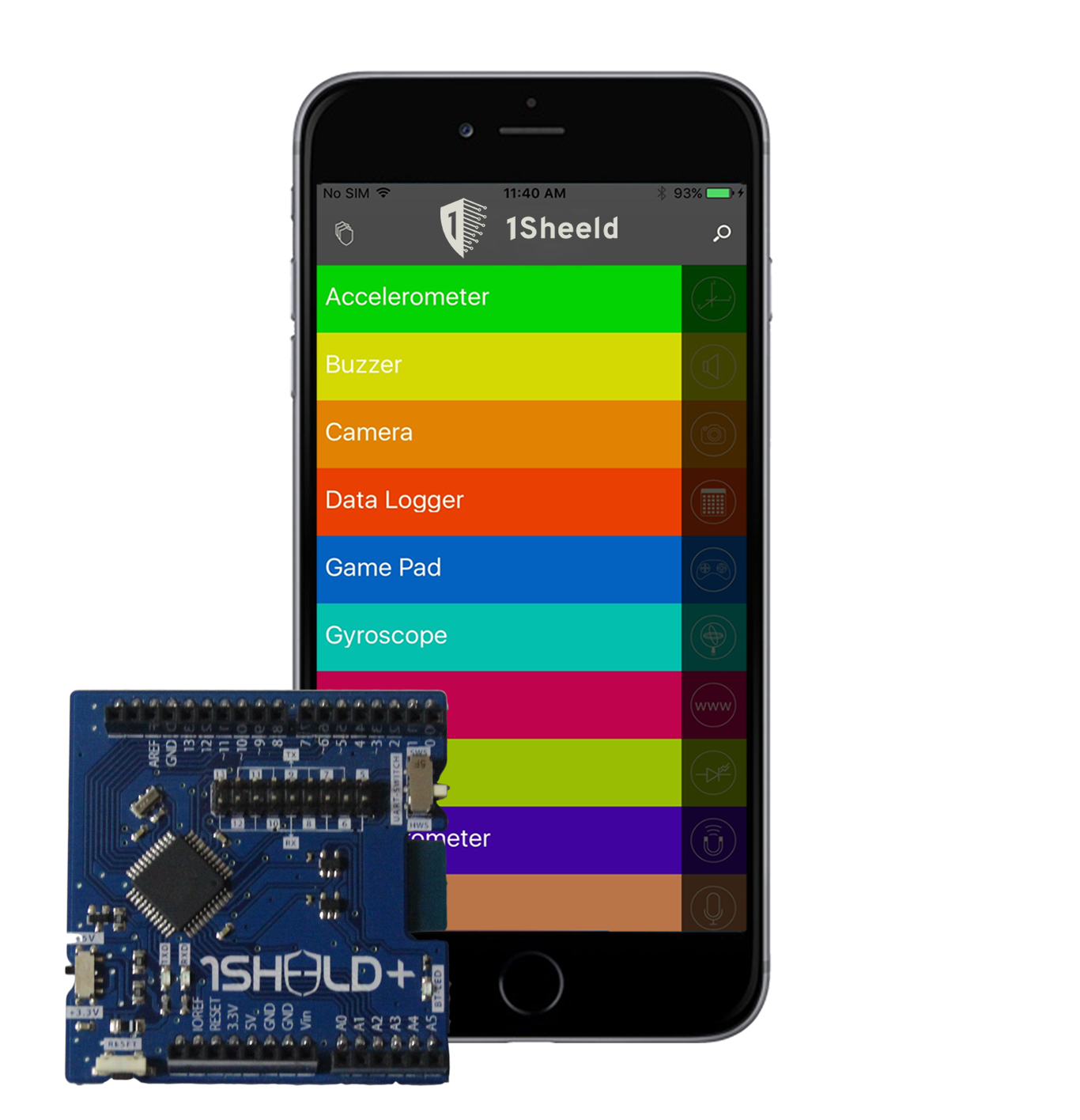 1Sheeld+ for using iPhone and Android with Arduino