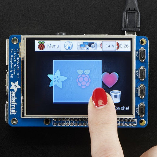 Adafruit PiTFT Plus, 320x240 2.8" TFT + Touchscreen für Raspberry Pi, 2298