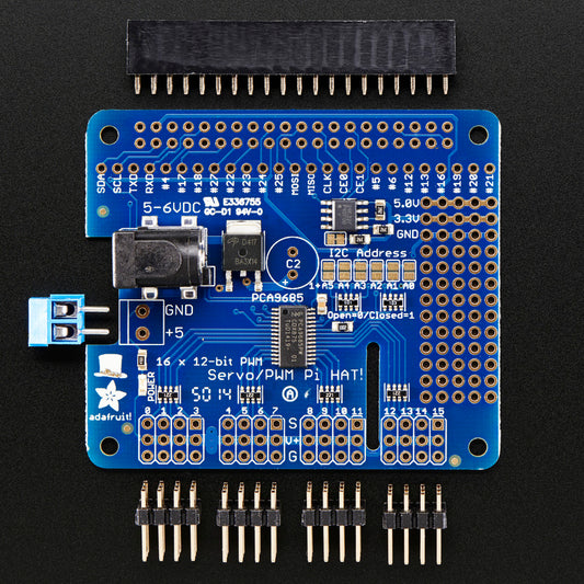 Adafruit 16-Kanal PWM / Servo HAT für Raspberry Pi, Mini Kit, 2327