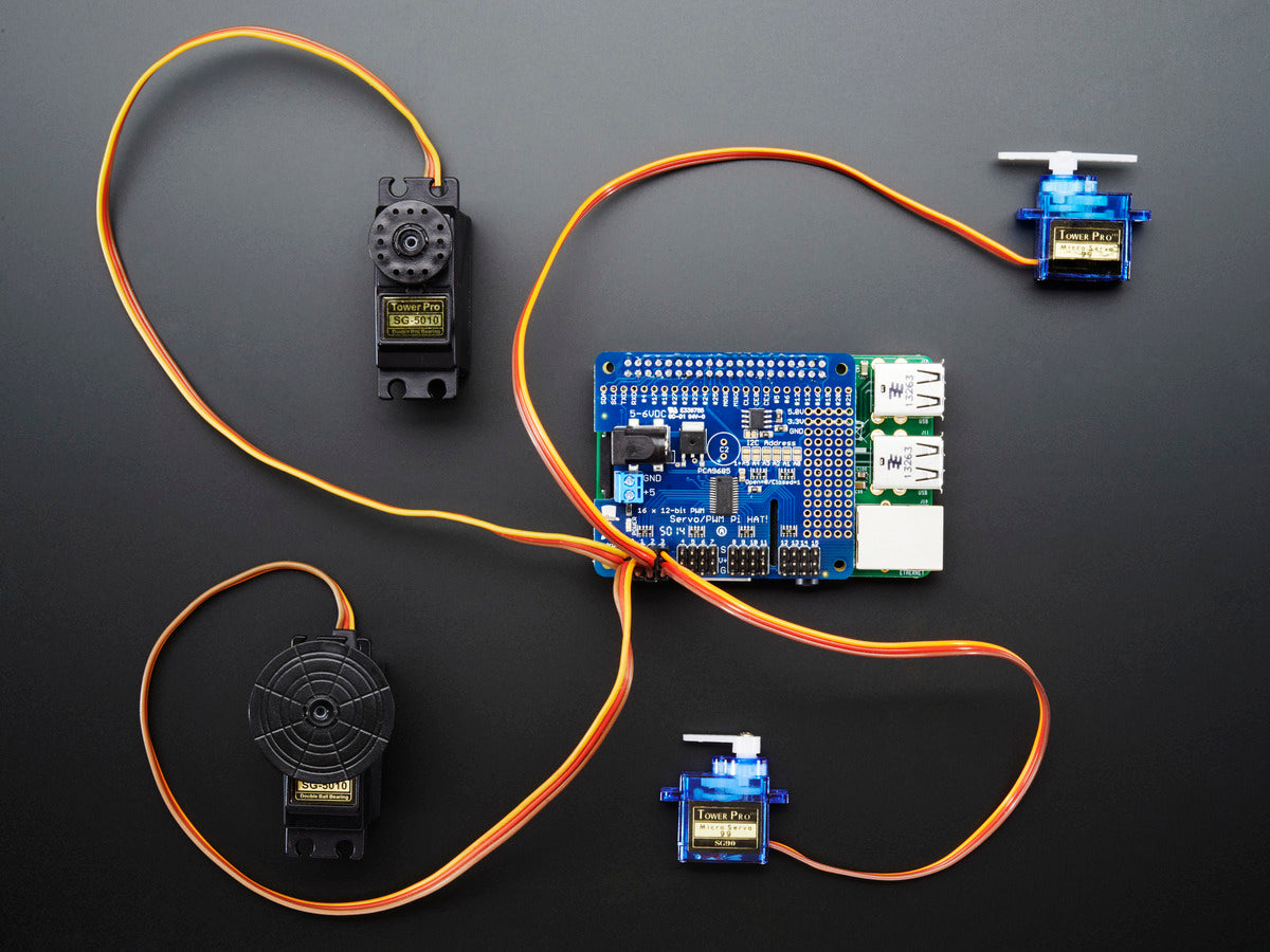 Adafruit 16-Channel PWM / Servo HAT for Raspberry Pi, Mini Kit