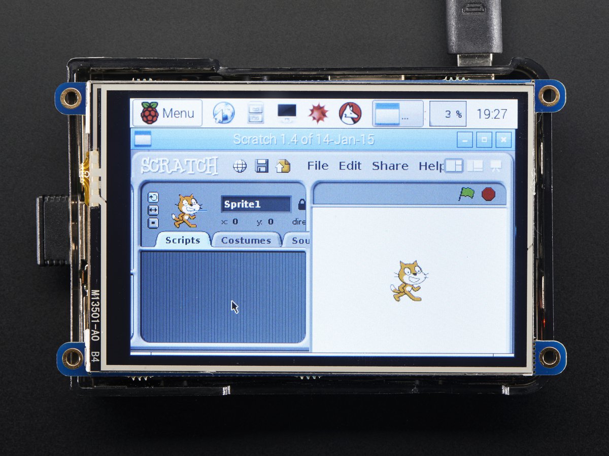 Adafruit PiTFT Plus, 480x320 3.5" TFT+Touchscreen for Raspberry Pi