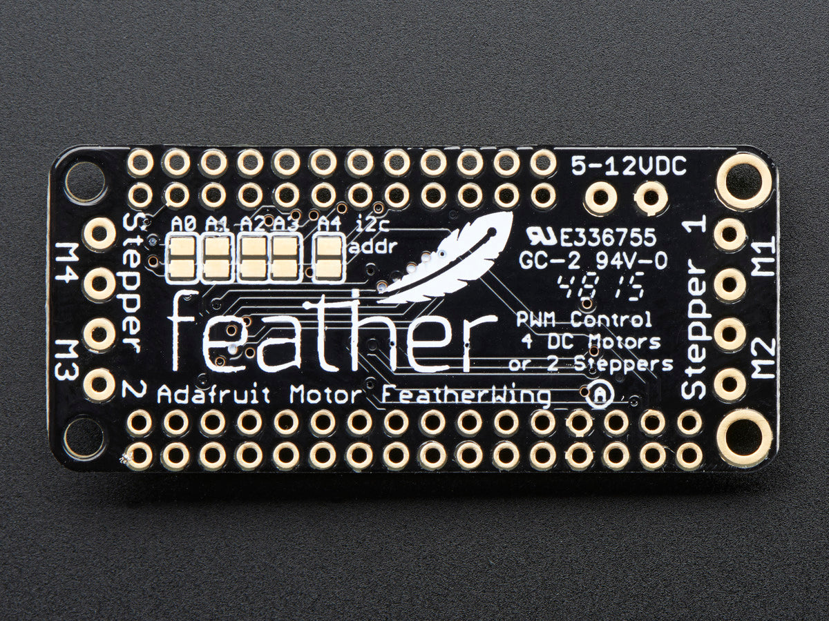 Adafruit DC Motor + Stepper FeatherWing Add-on für alle Feather Boards, 2927