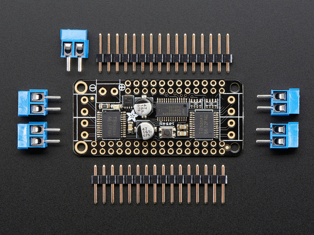 Adafruit DC Motor + Stepper FeatherWing Add-on für alle Feather Boards, 2927