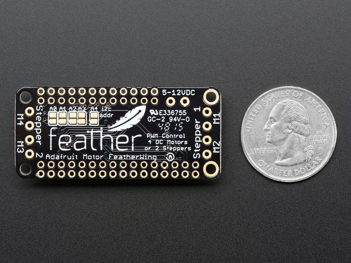 Adafruit DC Motor + Stepper FeatherWing Add-on für alle Feather Boards, 2927
