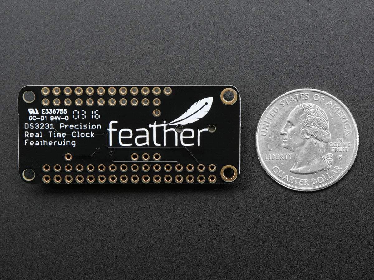 Adafruit DS3231 Präzisions-Echtzeituhr, RTC FeatherWing für alle Feather Boards, 3028